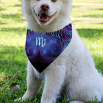 Dark Virgo Zodiac Sign Print Over The Collar Dog Bandana