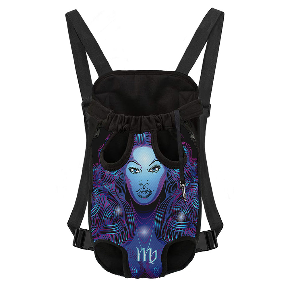 Dark Virgo Zodiac Sign Print Pet Carrier Backpack
