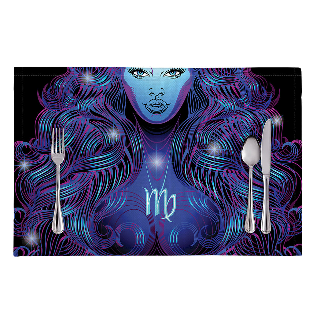 Dark Virgo Zodiac Sign Print Placemat