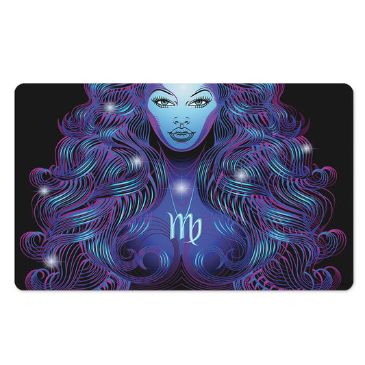 Dark Virgo Zodiac Sign Print Polyester Doormat