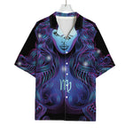 Dark Virgo Zodiac Sign Print Rayon Hawaiian Shirt