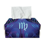 Dark Virgo Zodiac Sign Print Rectangle Tissue Box Cover
