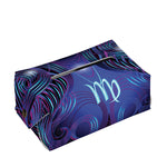Dark Virgo Zodiac Sign Print Rectangle Tissue Box Cover