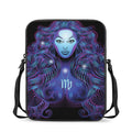 Dark Virgo Zodiac Sign Print Rectangular Crossbody Bag
