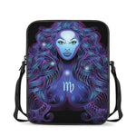 Dark Virgo Zodiac Sign Print Rectangular Crossbody Bag