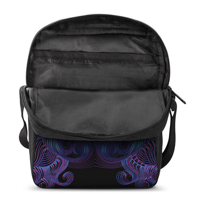 Dark Virgo Zodiac Sign Print Rectangular Crossbody Bag