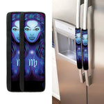 Dark Virgo Zodiac Sign Print Refrigerator Handle Covers