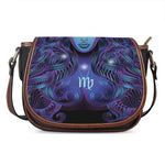 Dark Virgo Zodiac Sign Print Saddle Bag