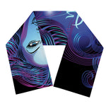 Dark Virgo Zodiac Sign Print Scarf