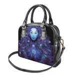 Dark Virgo Zodiac Sign Print Shoulder Handbag