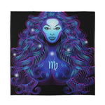 Dark Virgo Zodiac Sign Print Silk Bandana