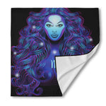 Dark Virgo Zodiac Sign Print Silk Bandana