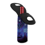 Dark Virgo Zodiac Sign Print Single Neoprene Wine Tote