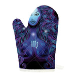 Dark Virgo Zodiac Sign Print Single Oven Mitt