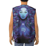 Dark Virgo Zodiac Sign Print Sleeveless Baseball Jersey