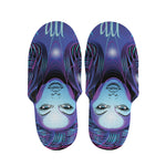 Dark Virgo Zodiac Sign Print Slippers