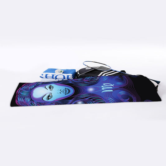 Dark Virgo Zodiac Sign Print Sports Towel