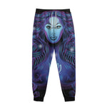 Dark Virgo Zodiac Sign Print Sweatpants