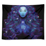 Dark Virgo Zodiac Sign Print Tapestry