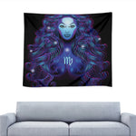 Dark Virgo Zodiac Sign Print Tapestry