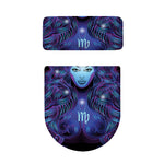 Dark Virgo Zodiac Sign Print Toilet Lid And Tank Cover Set