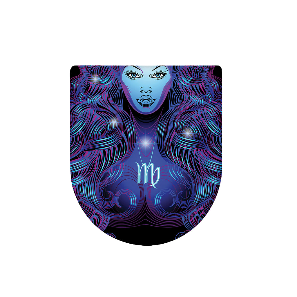 Dark Virgo Zodiac Sign Print Toilet Lid Cover