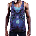 Dark Virgo Zodiac Sign Print Men's Workout Tank Top