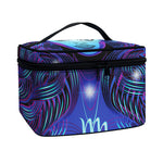 Dark Virgo Zodiac Sign Print Travel Makeup Bag