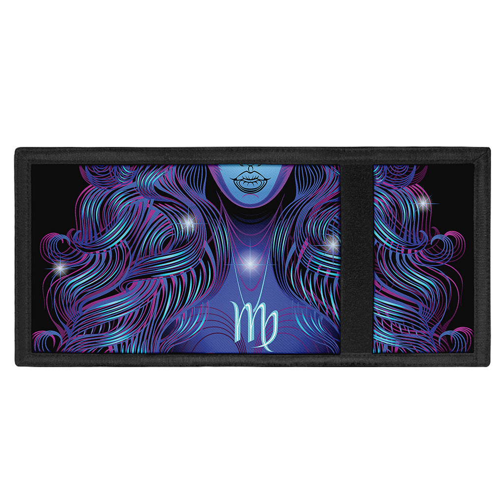 Dark Virgo Zodiac Sign Print Trifold Wallet