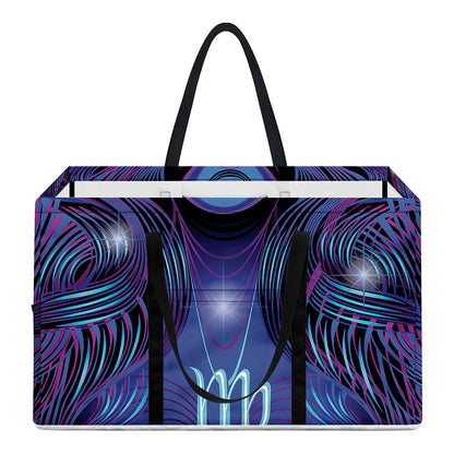 Dark Virgo Zodiac Sign Print Utility Tote Bag