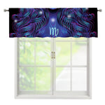Dark Virgo Zodiac Sign Print Window Valance