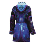 Dark Virgo Zodiac Sign Print Women's Bathrobe