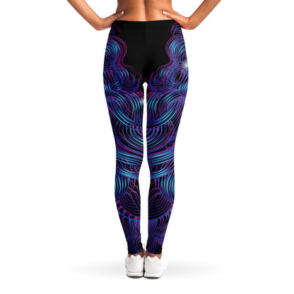 Dark Virgo Zodiac Sign Print Women's Leggings