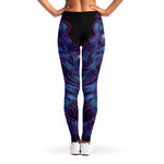 Dark Virgo Zodiac Sign Print Women's Leggings