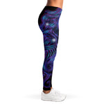 Dark Virgo Zodiac Sign Print Women's Leggings