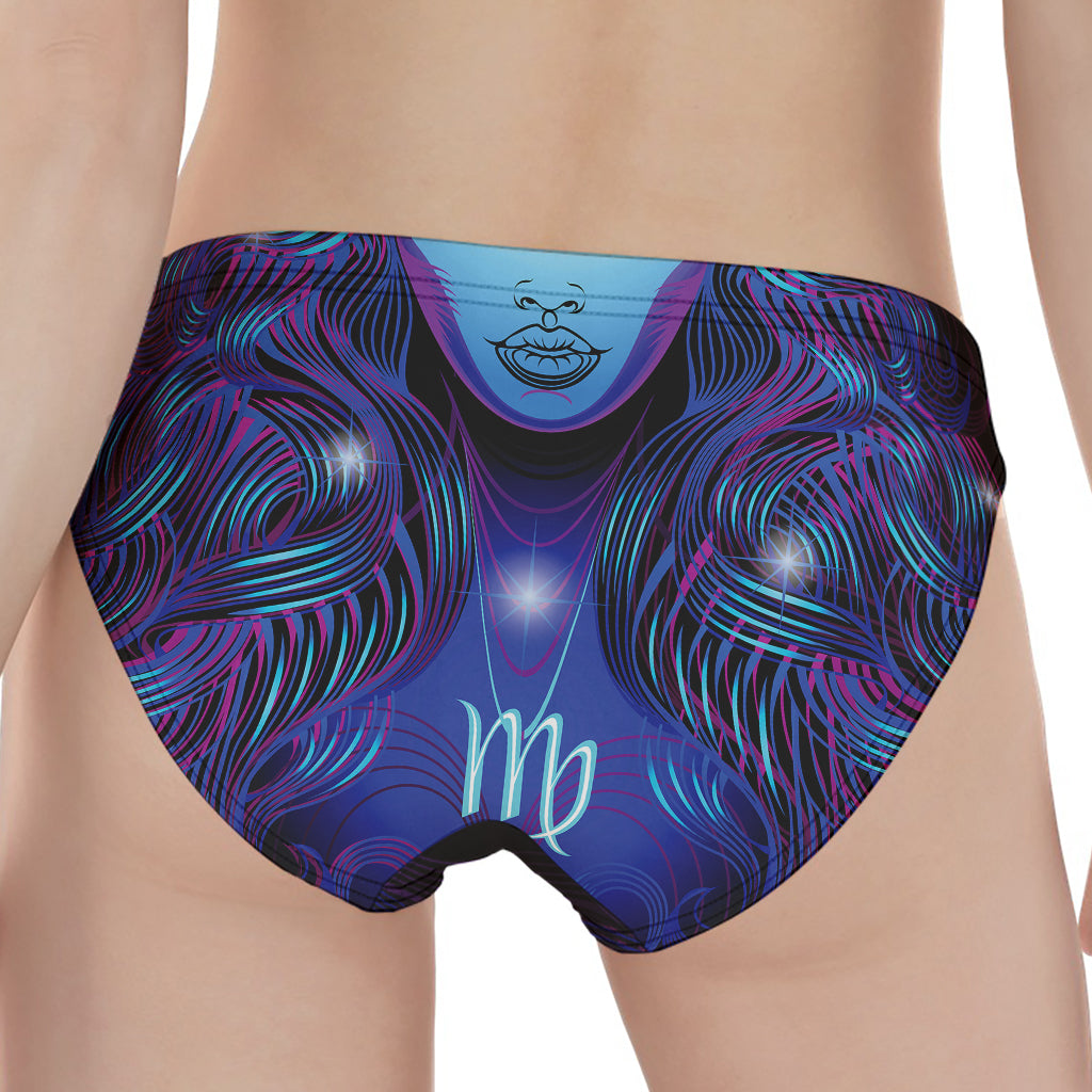 Dark Virgo Zodiac Sign Print Women's Panties