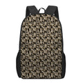 Dark Western Floral Pattern Print 17 Inch Backpack