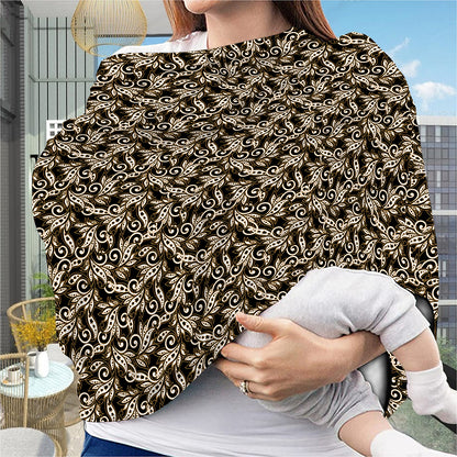 Dark Western Floral Pattern Print Baby Seat Cover