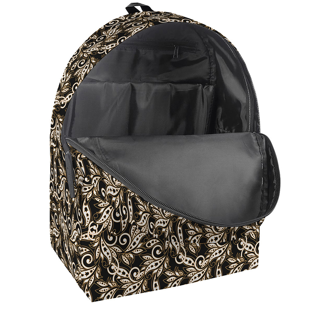 Dark Western Floral Pattern Print Backpack