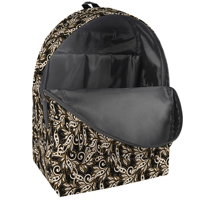 Dark Western Floral Pattern Print Backpack