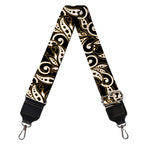 Dark Western Floral Pattern Print Bag Strap