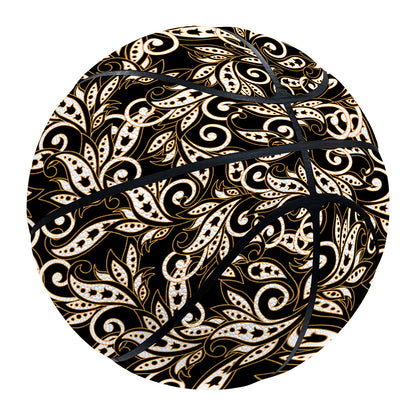 Dark Western Floral Pattern Print Basketball