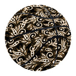 Dark Western Floral Pattern Print Basketball