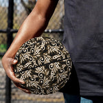 Dark Western Floral Pattern Print Basketball