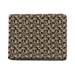 Dark Western Floral Pattern Print Bifold Wallet