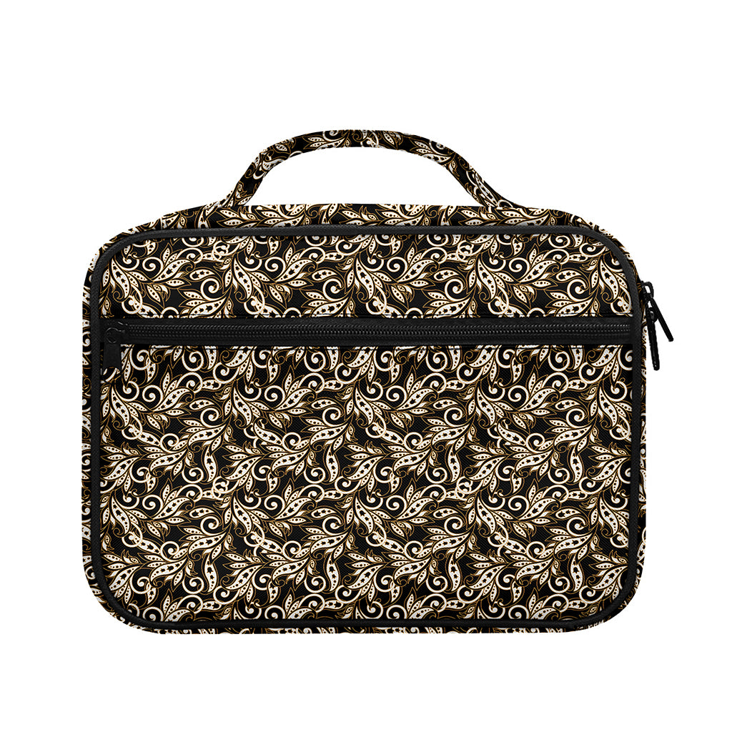 Dark Western Floral Pattern Print Briefcase Bible Bag