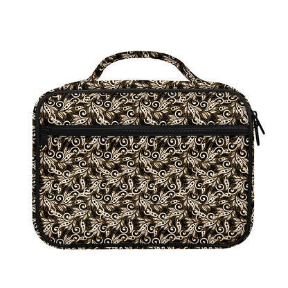 Dark Western Floral Pattern Print Briefcase Bible Bag