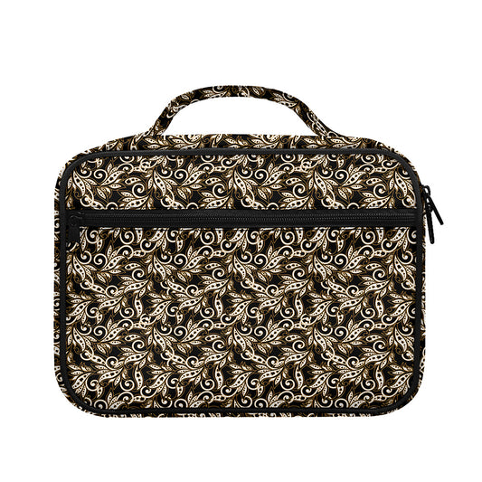 Dark Western Floral Pattern Print Briefcase Bible Bag