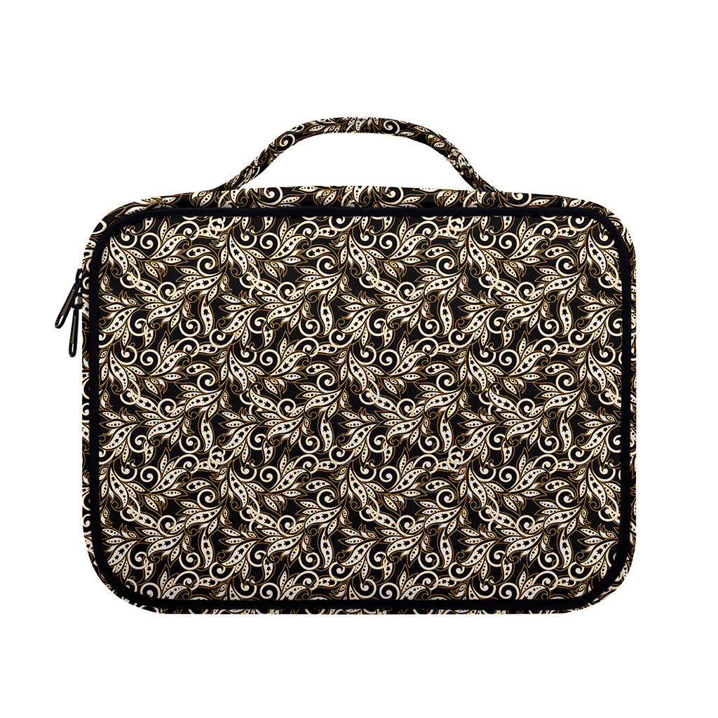 Dark Western Floral Pattern Print Briefcase Bible Bag