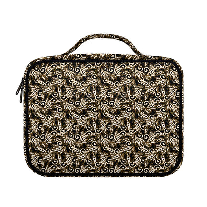 Dark Western Floral Pattern Print Briefcase Bible Bag